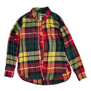 American Eagle Outfitters Colorful Plaid Button Down Shirt